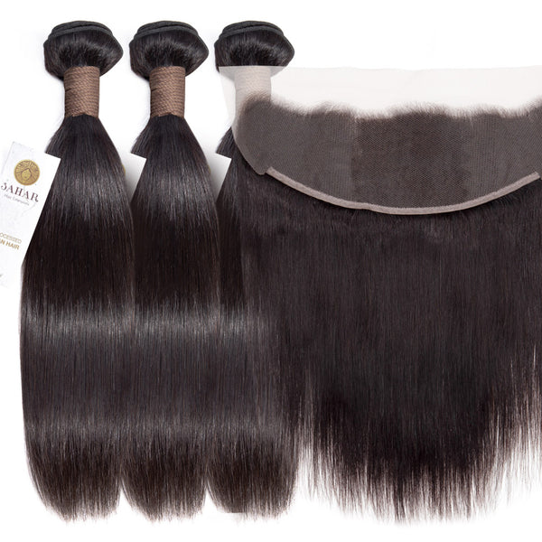 PREMIUM 10A Peruvian Hair Bundle with Frontal / Straight