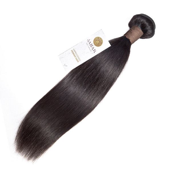 Natural Black Hair Extensions Straight Peruvian | Sahar Hair
