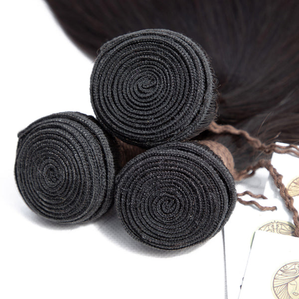 PREMIUM 10A Peruvian Hair Bundle with Closure / Straight