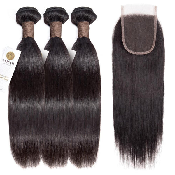 Natural Black Hair Bundle Straight Peruvian | Sahar Hair