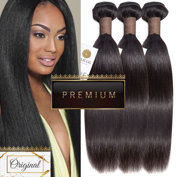 PREMIUM Straight 3 Bundles Peruvian Hair Extensions | Sahar Hair