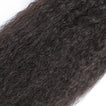 Kinky Straight Human Hair Extensions / 6A Black