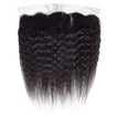 Kinky Straight Human Hair Bundle with Frontal / 6A Black