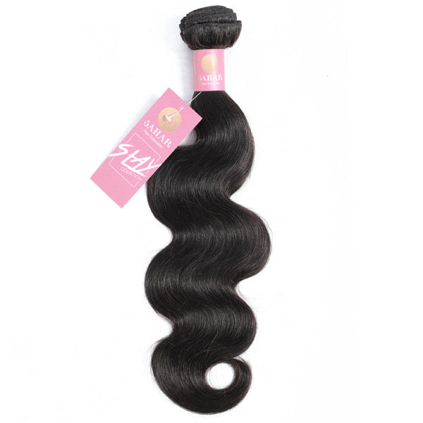 Body Wave Human Hair Extensions Natural / 6A Black