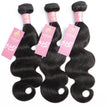 Body Wave Human Hair Bundle with Closure / 6A Black