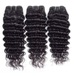 Deep Wave Human Hair Bundle with Frontal / 6A Black