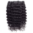Deep Wave Human Hair Bundle with Frontal / 6A Black