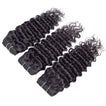 Deep Wave Human Hair Bundle with Frontal / 6A Black