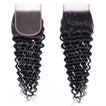 Deep Wave Human Hair Bundle with Closure / 6A Black