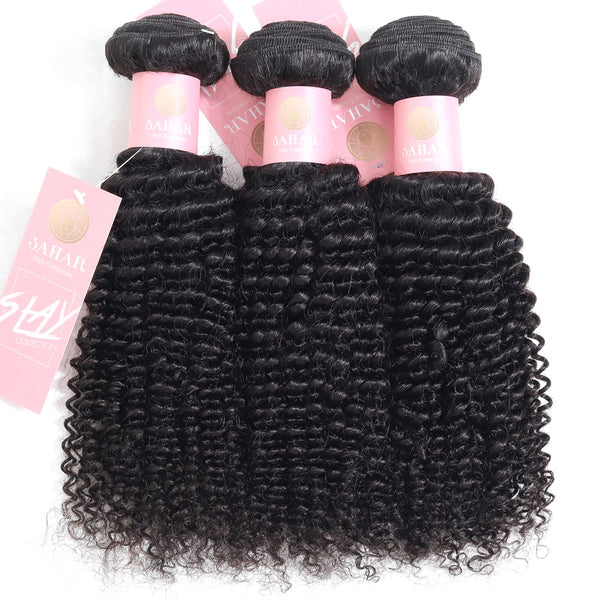 Deep Curl Human Hair Weave Frontal Bundle Deal