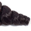 Loose Wave Human Hair Bundle with Closure / 6A Black