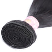 Straight Human Hair Bundle with Closure / 6A Black