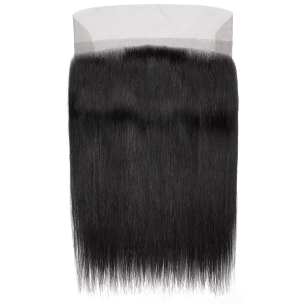 Straight Human Hair Bundle with Frontal / 6A Black