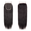 Straight Human Hair Bundle with Closure / 6A Black