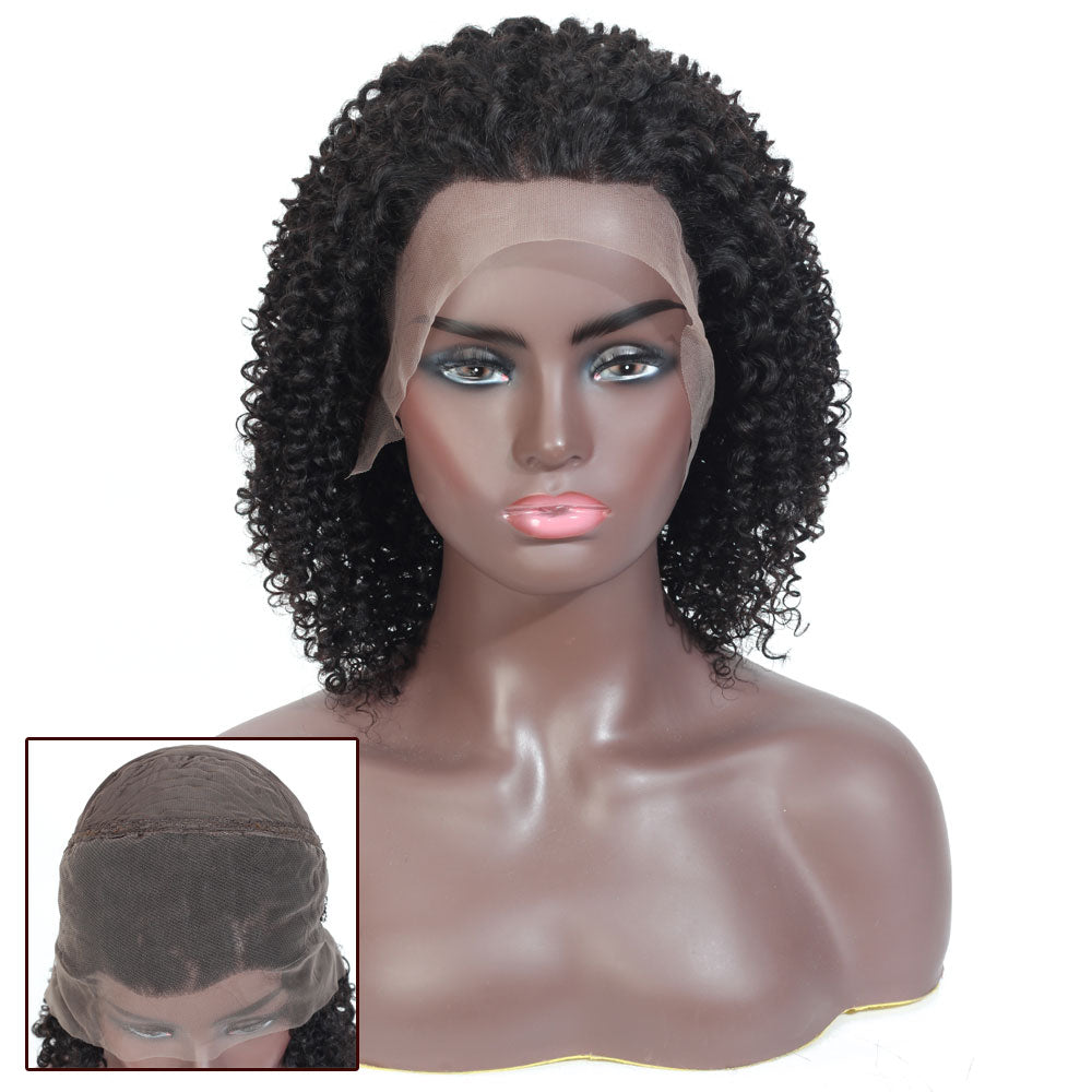 Saga indian remy human hair 2024 lace front wig jerry curl