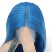 Tara Straight Human Hair T Part Lace Front Wig # Blue