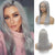 Sahar Tara Straight Human Hair Lace Front T Part Wig #Grey