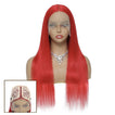Tara Straight Human Hair T Part Lace Front Wig # Red