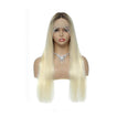 Sahar Tara Straight Human Hair Lace Front T Part Wig #T1b-613