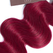 Fuchsia Queen Remy Human Hair Bundle with Frontal / Body Wave Dip Dye