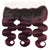Midnight Red Remy Human Hair Frontal 4x13 Inch Body Wave - Free Part Dip Dye