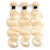 Beach Blonde Remy Human Hair Bundle with Closure / Body Wave