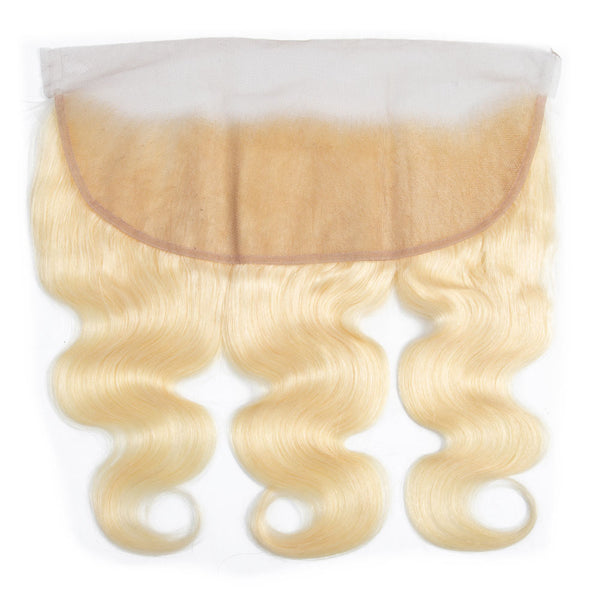 Beach Blonde Remy Human Hair Frontal 4x13 Inch Body Wave - Free Part
