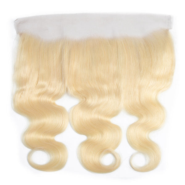 Beach Blonde Remy Human Hair Frontal 4x13 Inch Body Wave - Free Part