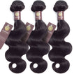 Body Wave Virgin Human Hair Bundle with 4x4 Closure / 8A Natural Black