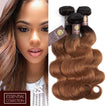 Auburn 3 Bundles Remy Hair Extensions / Body Wave Dip Dye