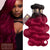 Fuchsia Queen 3 Bundles Human Hair Weave / Body Wave Dip Dye