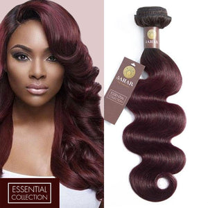 Dark Red Hair Extensions Body Wave Remy | Sahar Hair