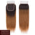 Auburn Remy Hair Closure 4x4 Inch Straight - Free Part Dip Dye