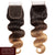 Ombre Chocolate Brown / Strawberry Blonde Remy Hair Closure 4x4 Inch Body Wave - Free Part