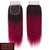 Fuchsia Queen Remy Human Hair Closure 4x4 Inch Straight - Free Part Dip Dye