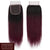 Midnight Red Remy Human Hair Closure 4x4 Inch Straight - Free Part Dip Dye