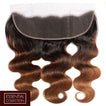 Ombre Chocolate Brown / Auburn Remy Hair Frontal 4x13 Inch Body Wave