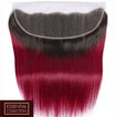 Fuchsia Queen Remy Human Hair Frontal 4x13 Inch Straight - Free Part Dip Dye