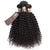 Jerry Curl Virgin Human Hair Bundle with Frontal / 8A Natural Black