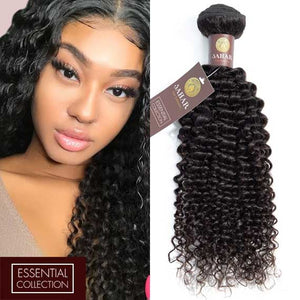 Jerry Curl Virgin Remy Human Hair Extensions / 8A Natural Black