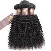 Deep Curls 3 Bundles Virgin Remy Human Hair Weave / 8A Natural Black