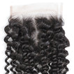 Deep Curls Virgin Human Hair Bundle with 4x4 Closure / 8A Natural Black