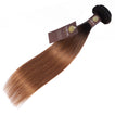 Ombre Chocolate Brown / Auburn Remy Hair Extensions / Straight