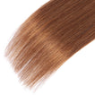 Ombre Chocolate Brown / Auburn Remy Hair Bundle with Closure / Straight