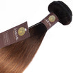 Ombre Chocolate Brown / Auburn Remy Hair Extensions / Straight
