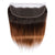 Ombre Chocolate Brown / Auburn Remy Hair Frontal 4x13 Inch Straight