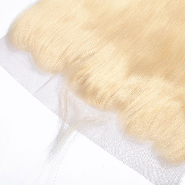 Beach Blonde Remy Human Hair Frontal 4x13 Inch Straight - Free Part