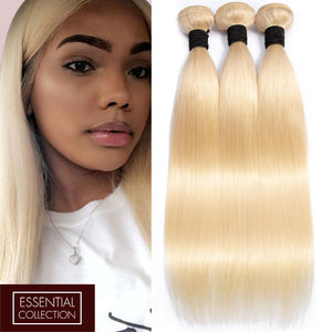 Beach Blonde 3 Bundles Human Hair Weave / Straight