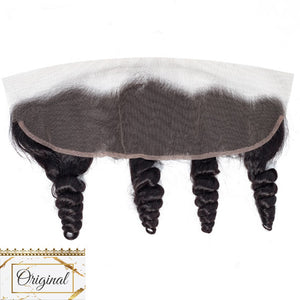 PREMIUM 10A Brazilian Virgin Remy Hair Frontal 4x13 Inch Loose Wave - Free Part