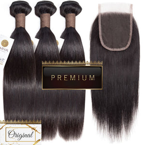 Natural Black Hair Bundle Straight Brazilian | Sahar Hair